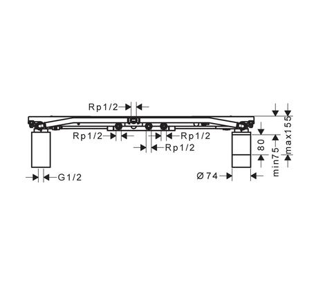 Sen trần AXOR ShowerSolution ShowerHeaven 1200/300 589.52.227
